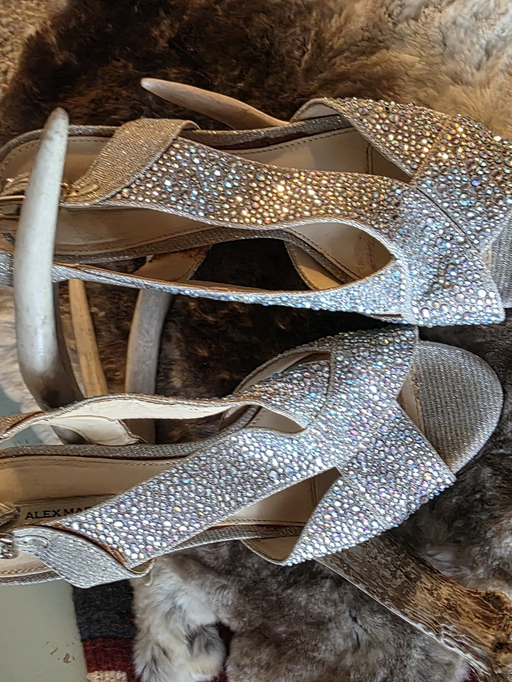 Alex Marie Iridescent Crystal Evening Heels